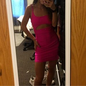SHEIN xs pink cutout mini dress